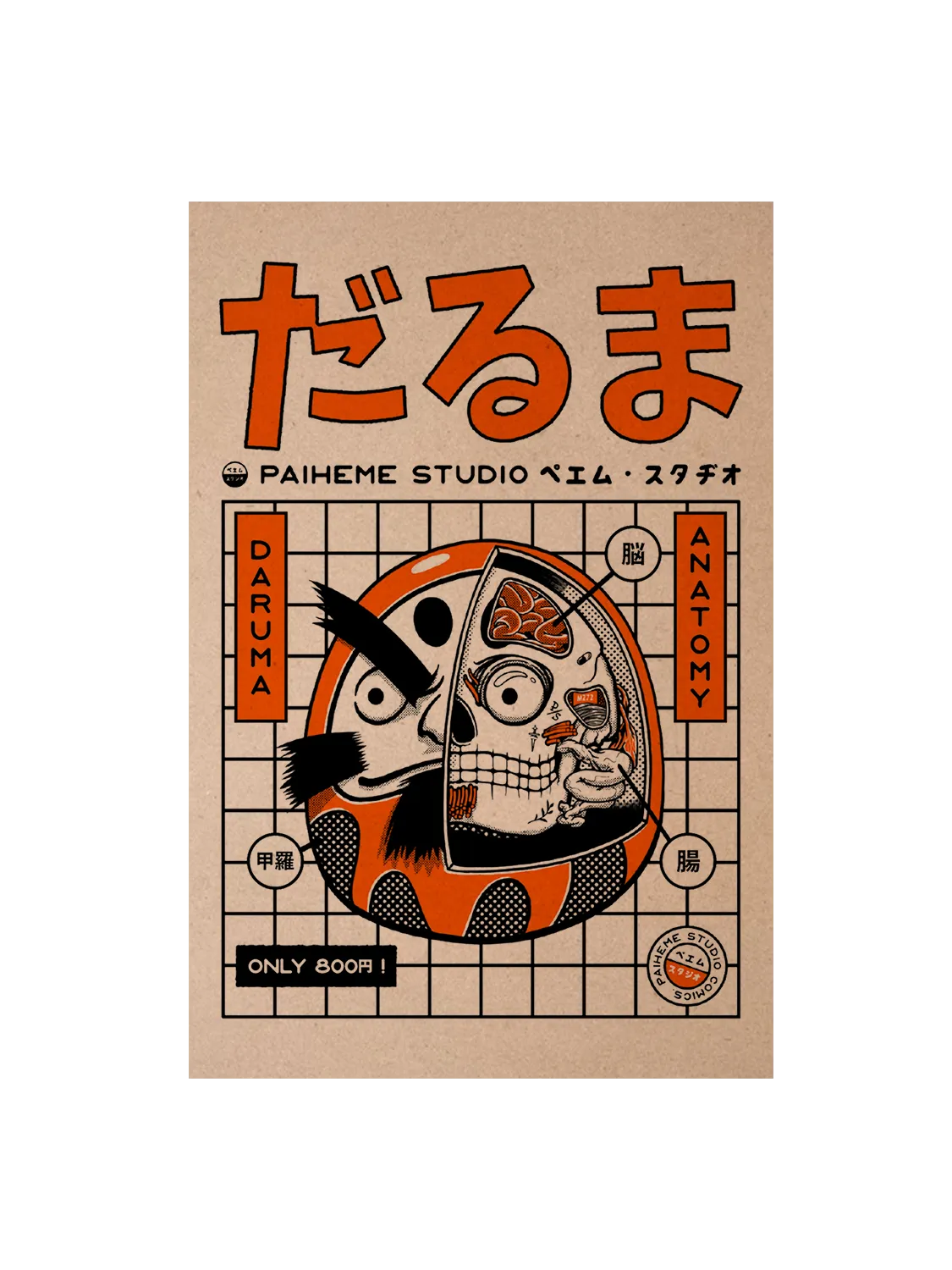Carte postale japon Inside Daruma
