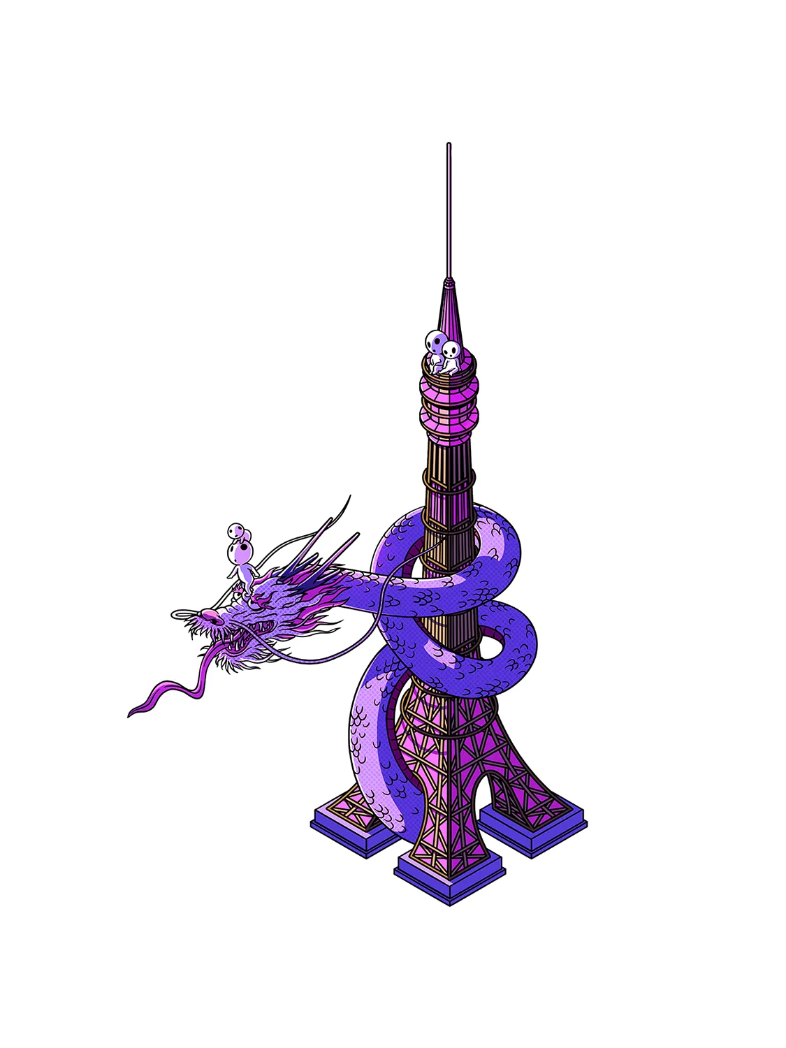 DRAGON TOWER Sticker 💀
