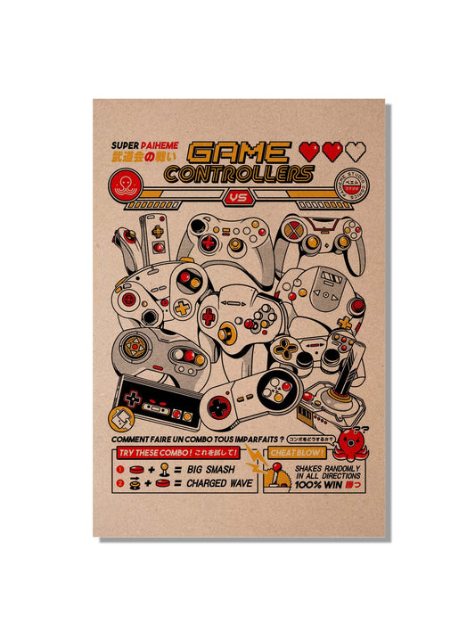 GAME CONTROLLERS Carte Postale 🍡