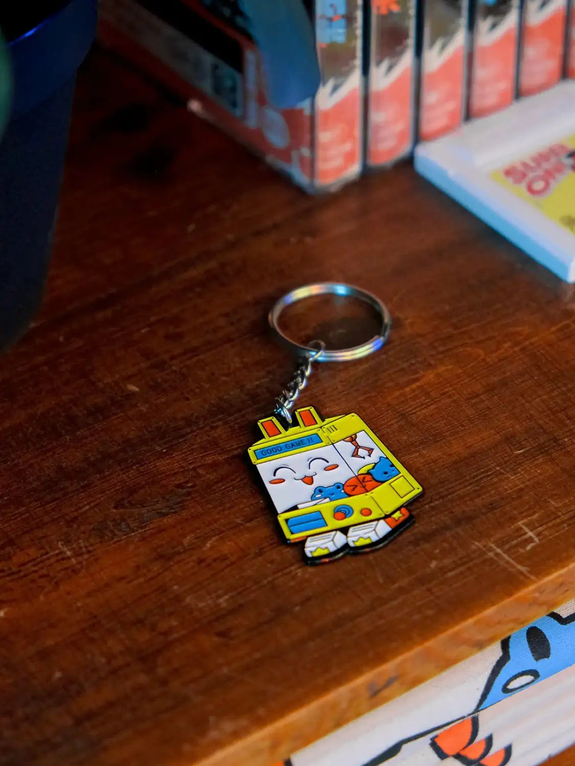 Porte-clé japonais kawaii UFO, détail de l'illustration
