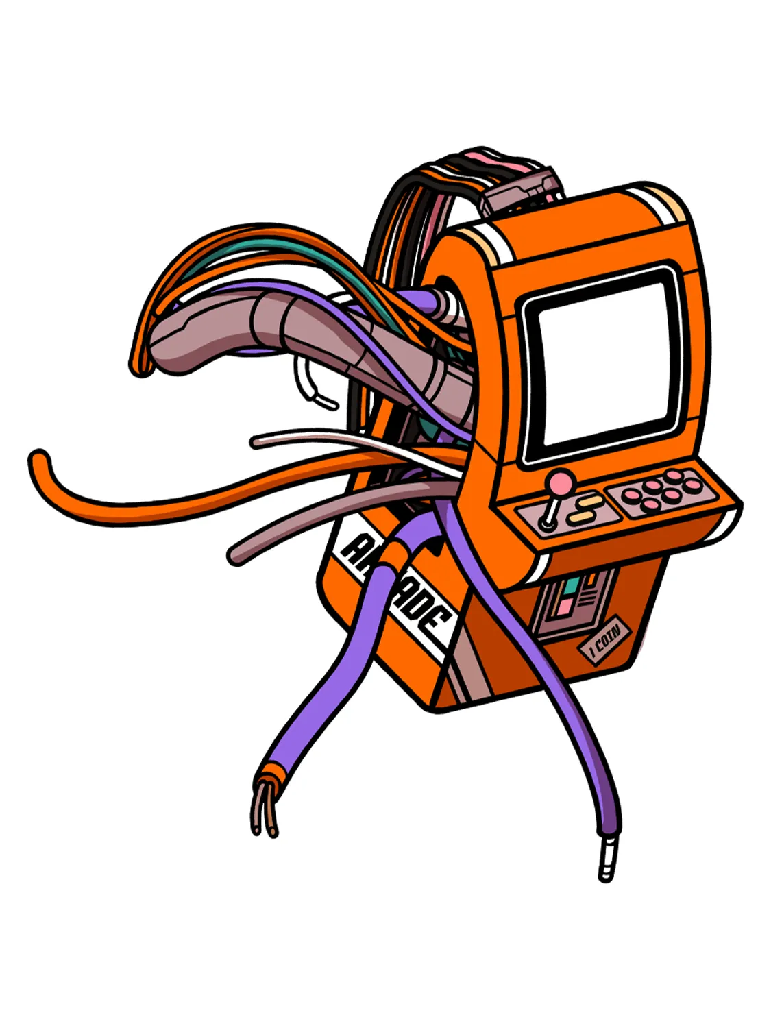 Sticker Arcade, collection Konbini Japonais vinyle brillant