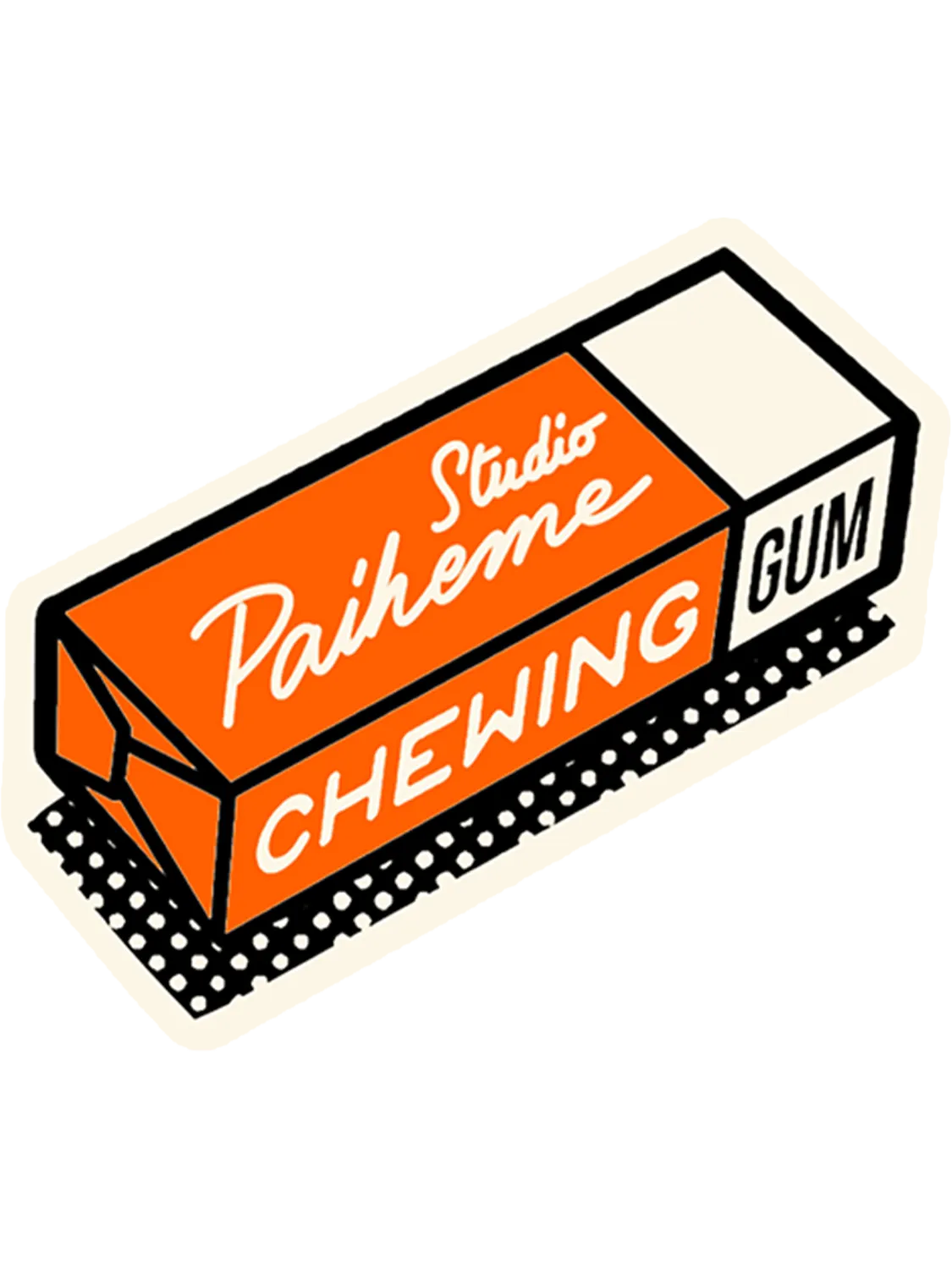 Sticker Chewing Gum, série Oishi Tattoos vinyle brillant