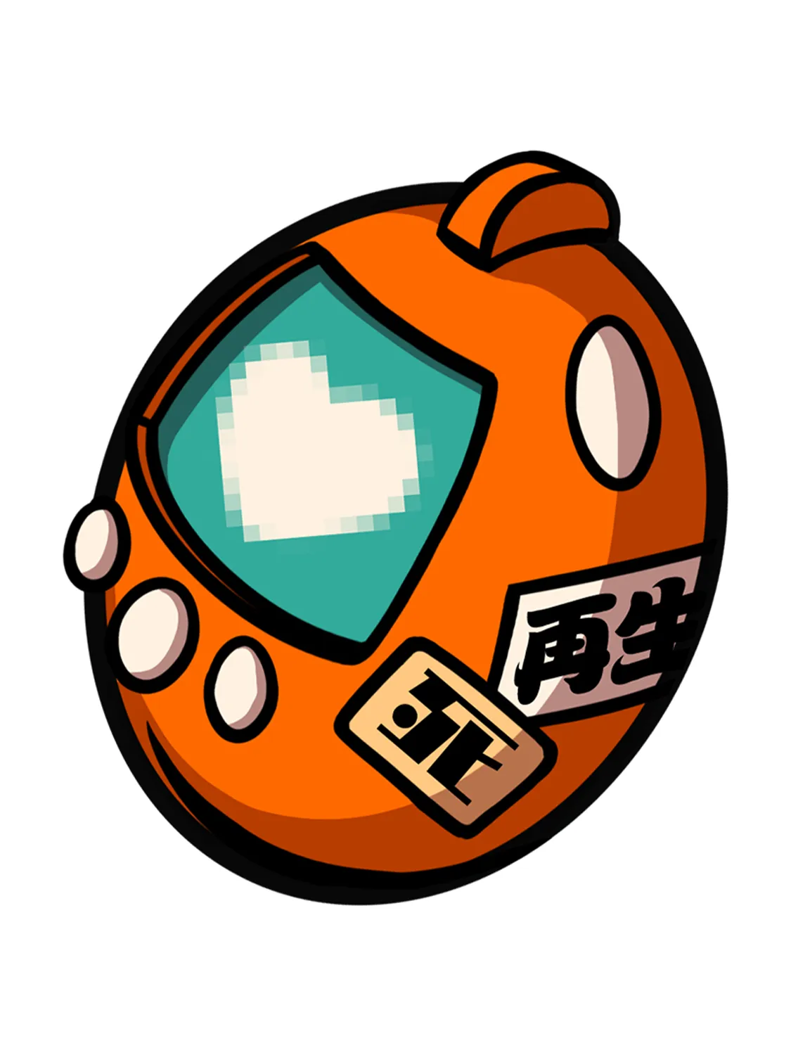 Sticker jeu électronique rétro, collection Konbini Japonais