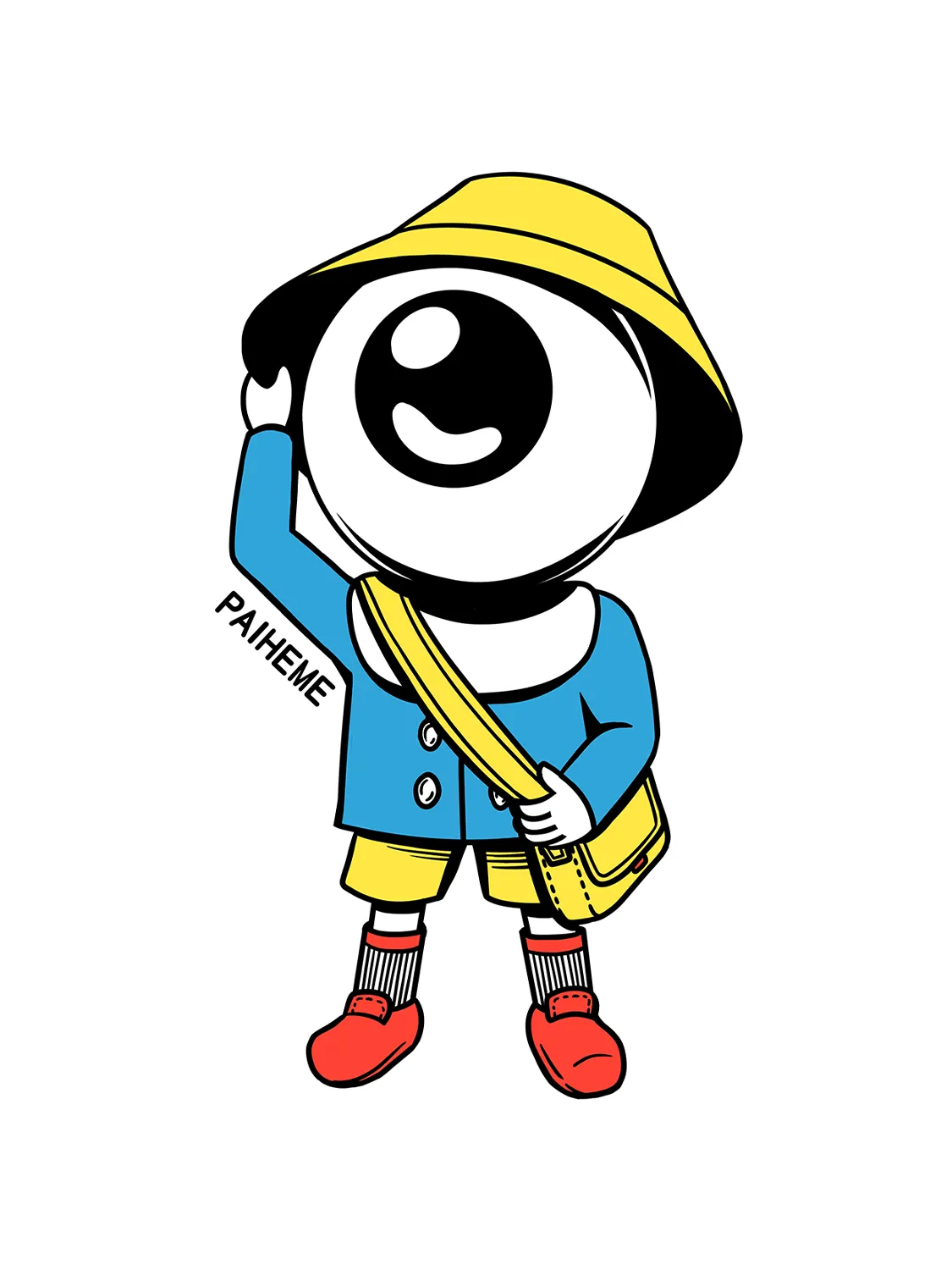 Sticker Yokai Schoolboy, collection Retro Toys vinyle brillant