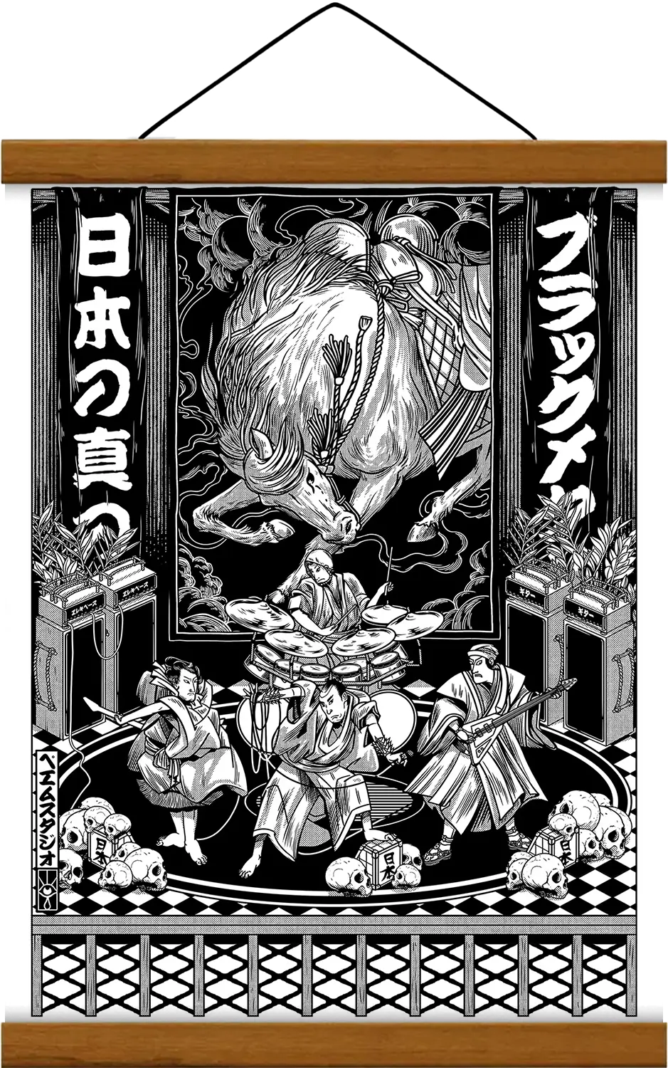 Affiche UKIYOE BLACK METAL