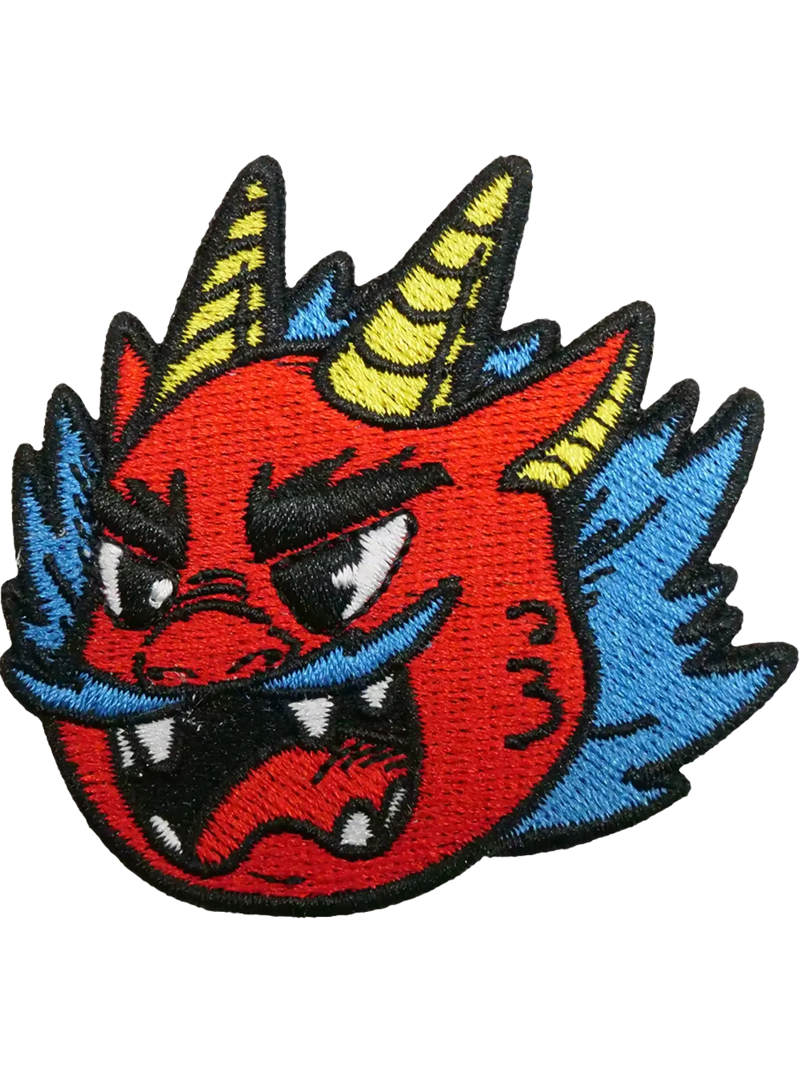 Deco patch motif japonais Burning Dragon Head, brodé