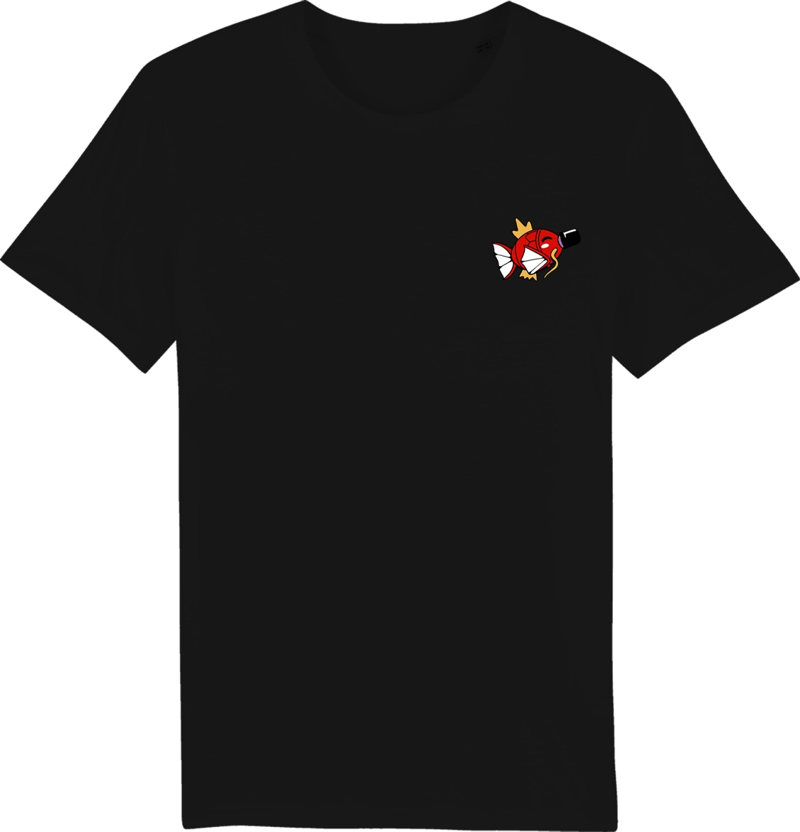 T shirt japon Koikingu noir, broderie côté cœur