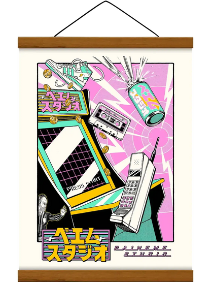 Pop culture prints Arcade, encadrée