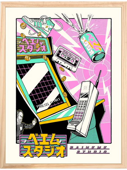 Pop culture prints Arcade, mise en situation