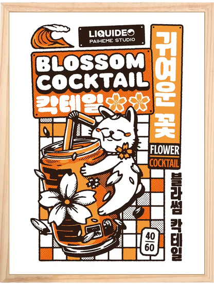 Affiche cuisine Blossom Cocktail, encadrée