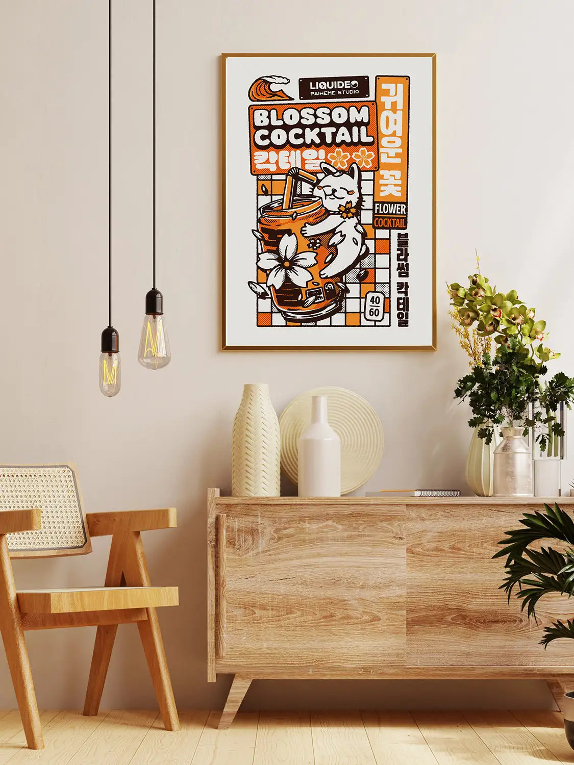 Affiche cuisine Blossom Cocktail, mise en situation