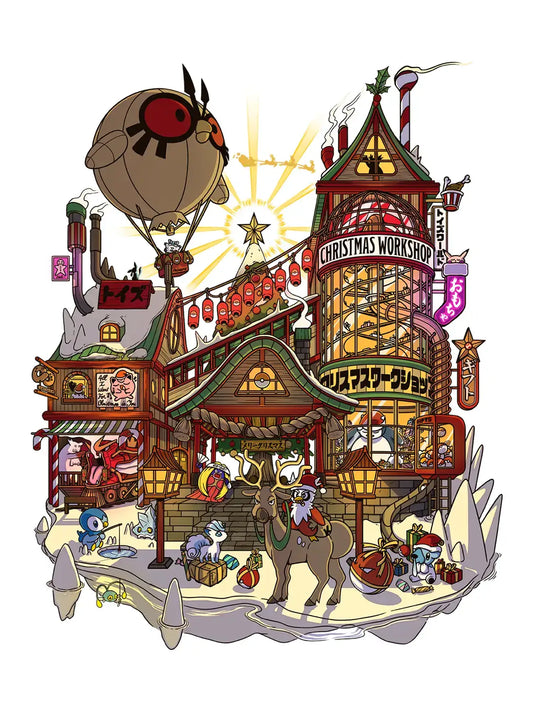 Affiche pop culture Christmas Storefront, visuel complet