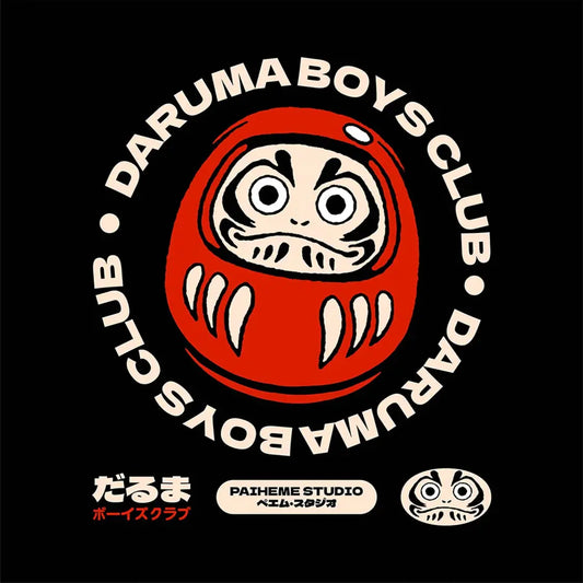 Affiche japonaise Daruma Boy Club, visuel complet