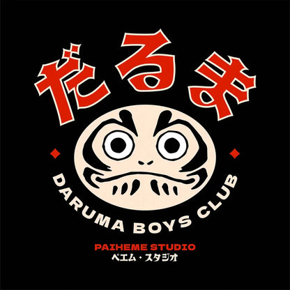 Affiche japonaise Daruma Face, visuel complet