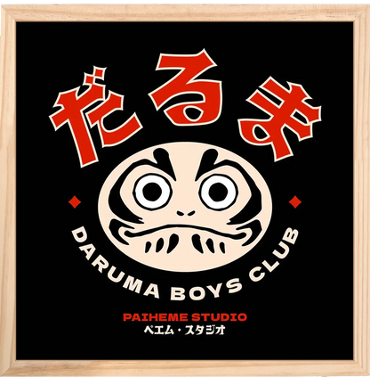 Affiche japonaise Daruma Face, mise en situation