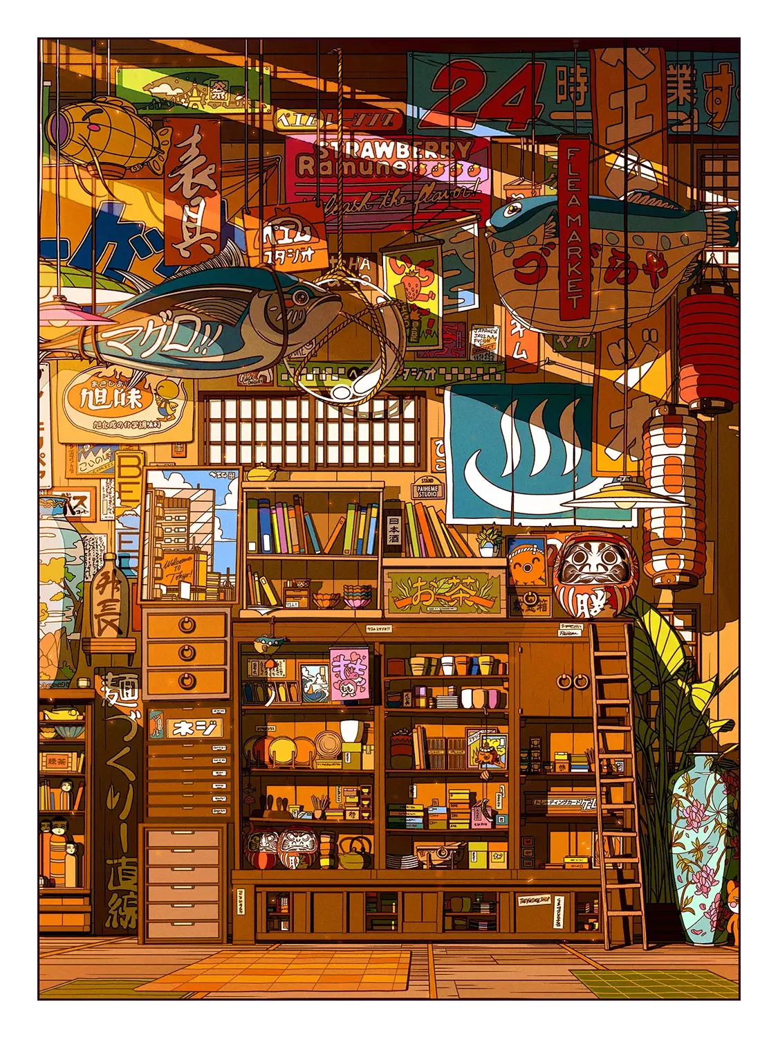 Lot affiches Intérieur de boutique, visuel 2
