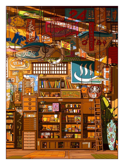 Lot affiches Intérieur de boutique, visuel 2