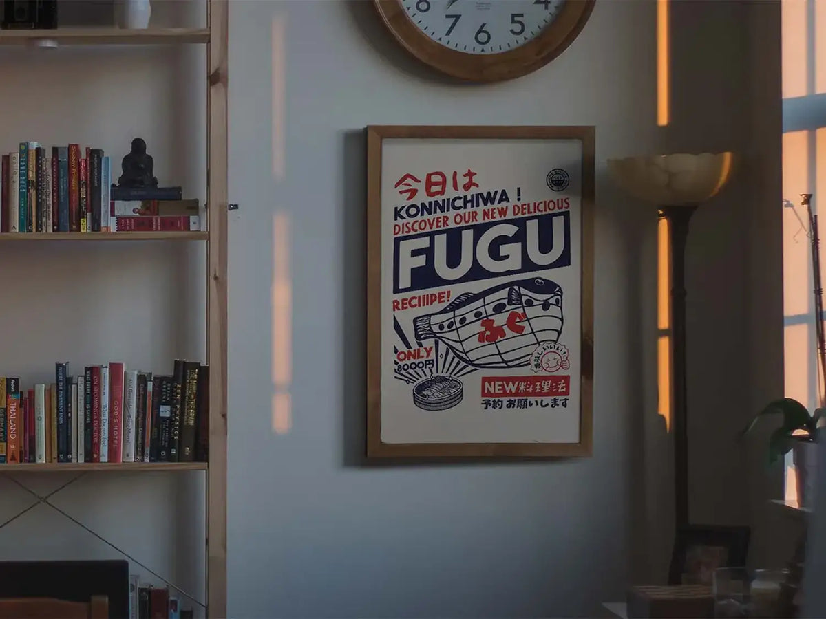 Affiche pour cuisine Fugu, mise en situation