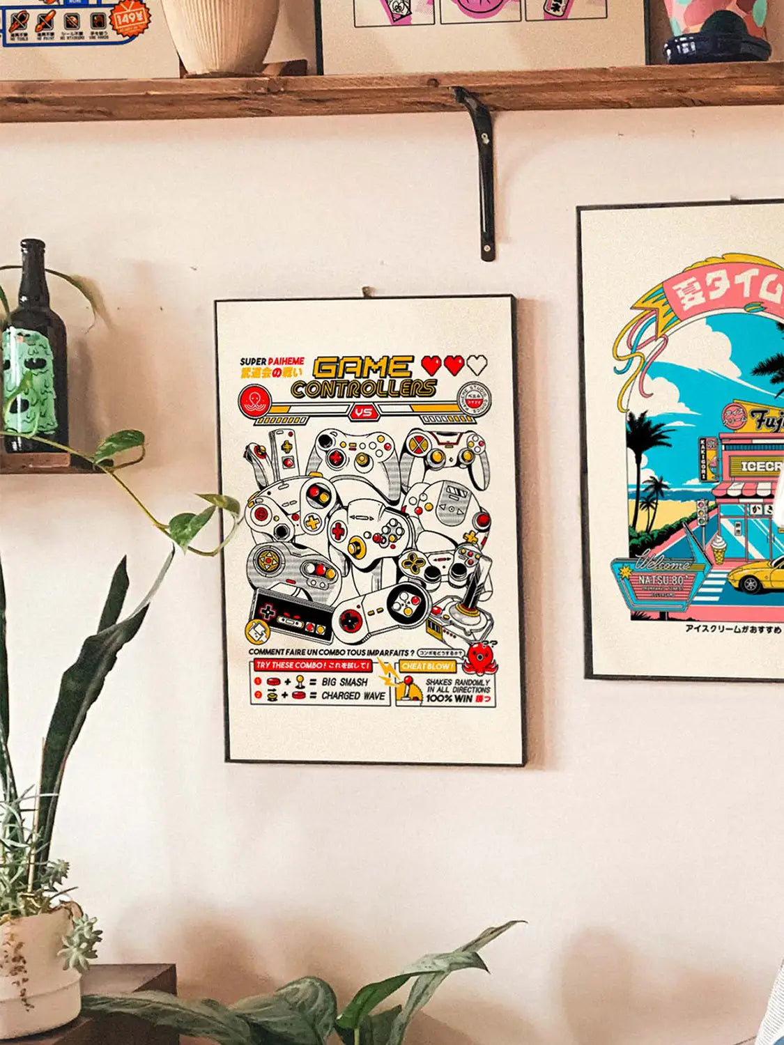 Affiche pop culture Game Controllers, mise en situation
