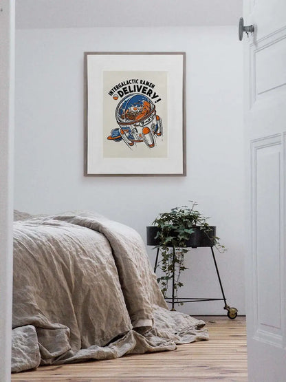 Affiche cuisine Intergalactic Ramen, mise en situation