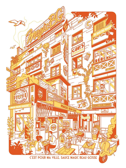 Affiche vintage Magic Beau Gosse, visuel complet