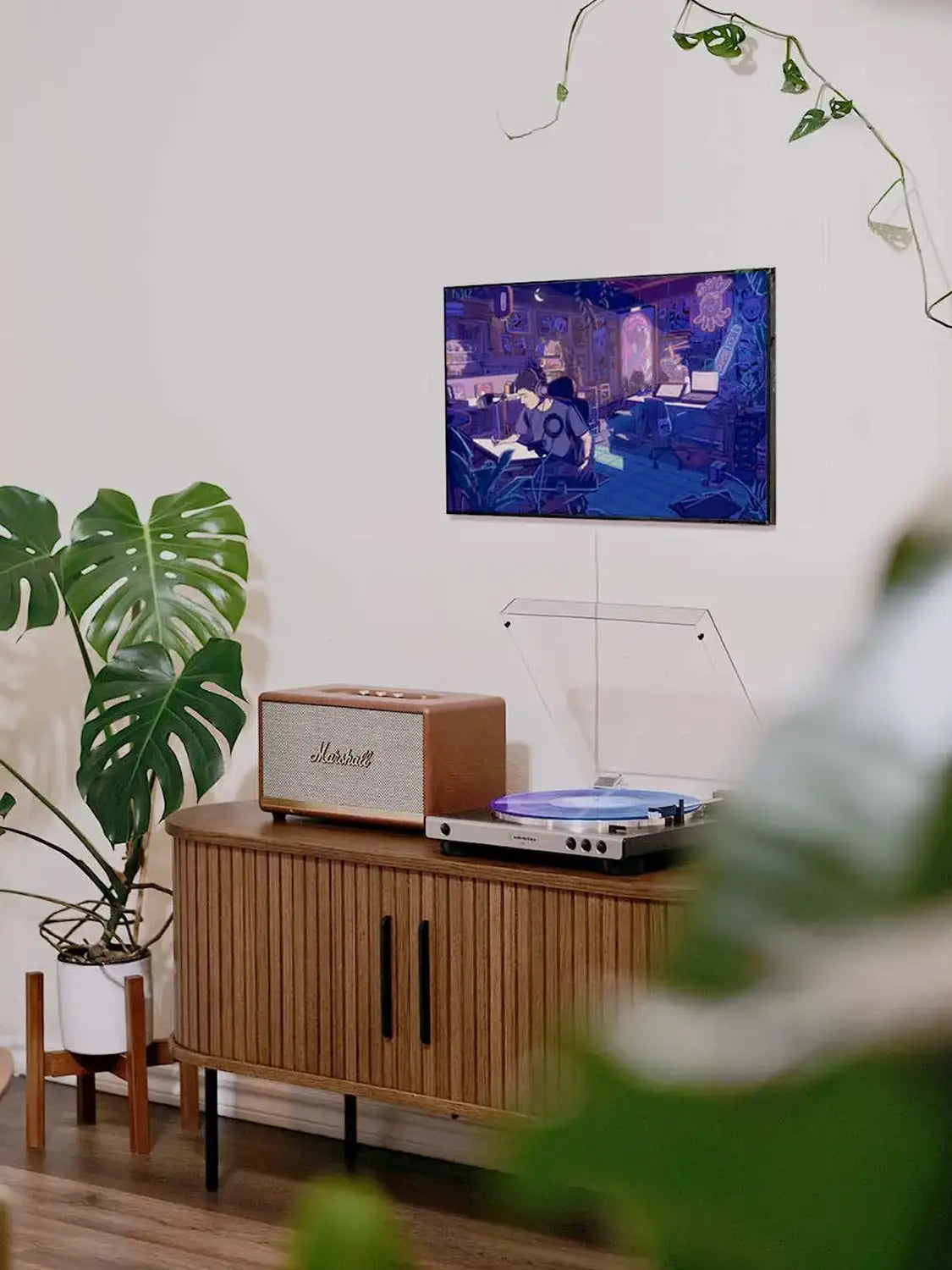 Affiche vintage Neons Studio, mise en situation