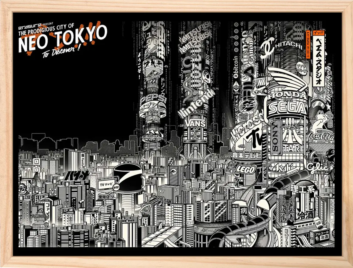 Tokyo affiche Neo Tokyo, encadrée