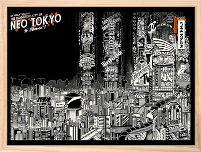 Tokyo affiche Neo Tokyo, encadrée