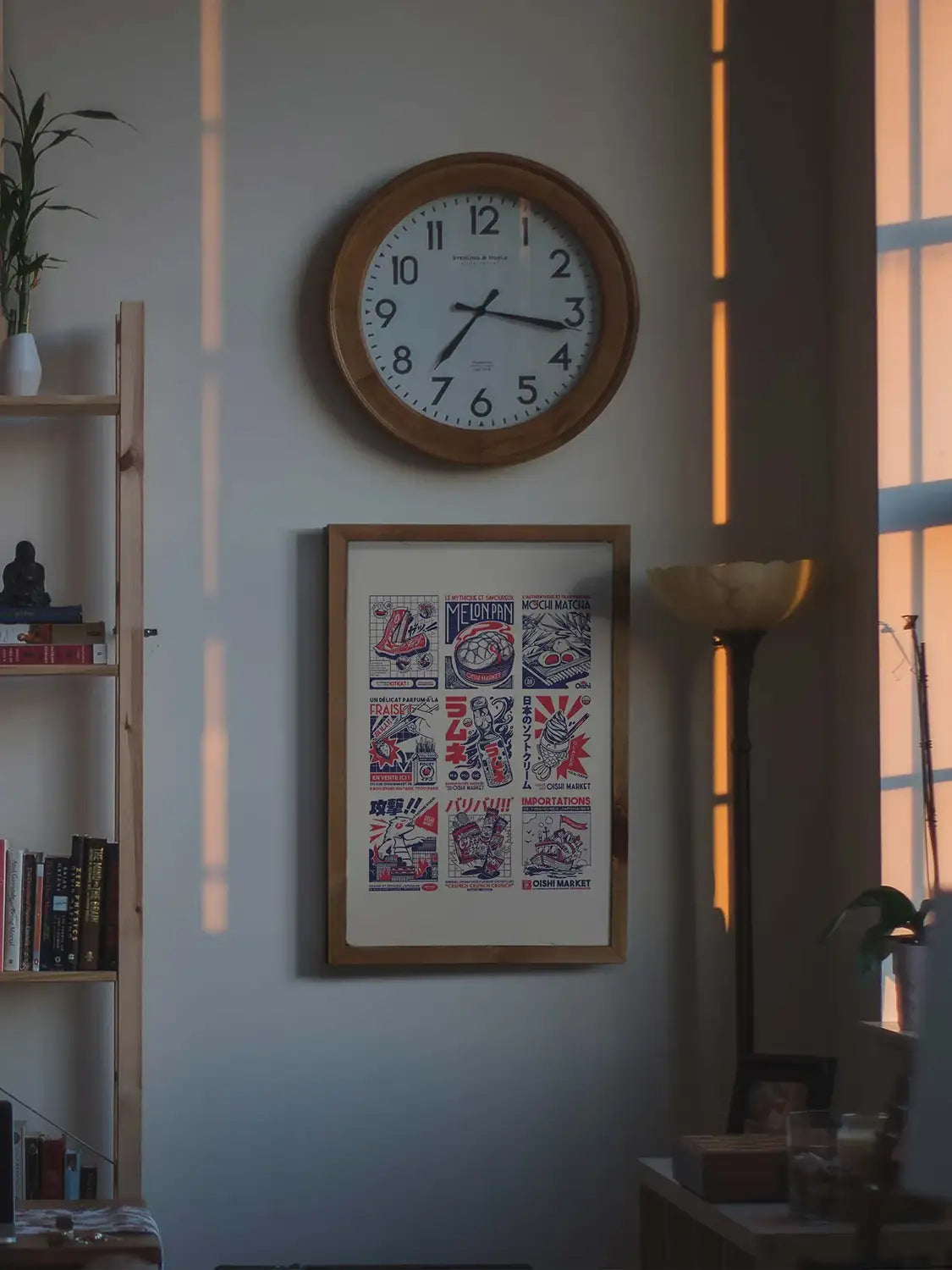 Affiche cuisine vintage Oishi Mix, mise en situation