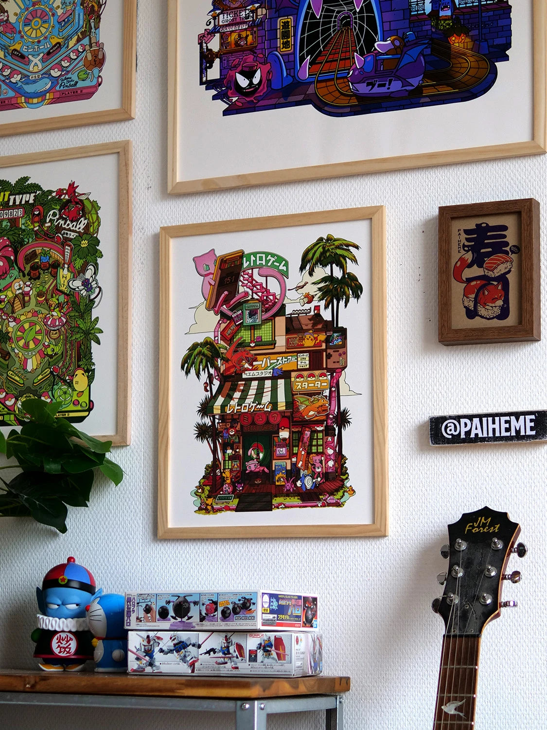 Pop culture prints Retro Games Storefront, mise en situation
