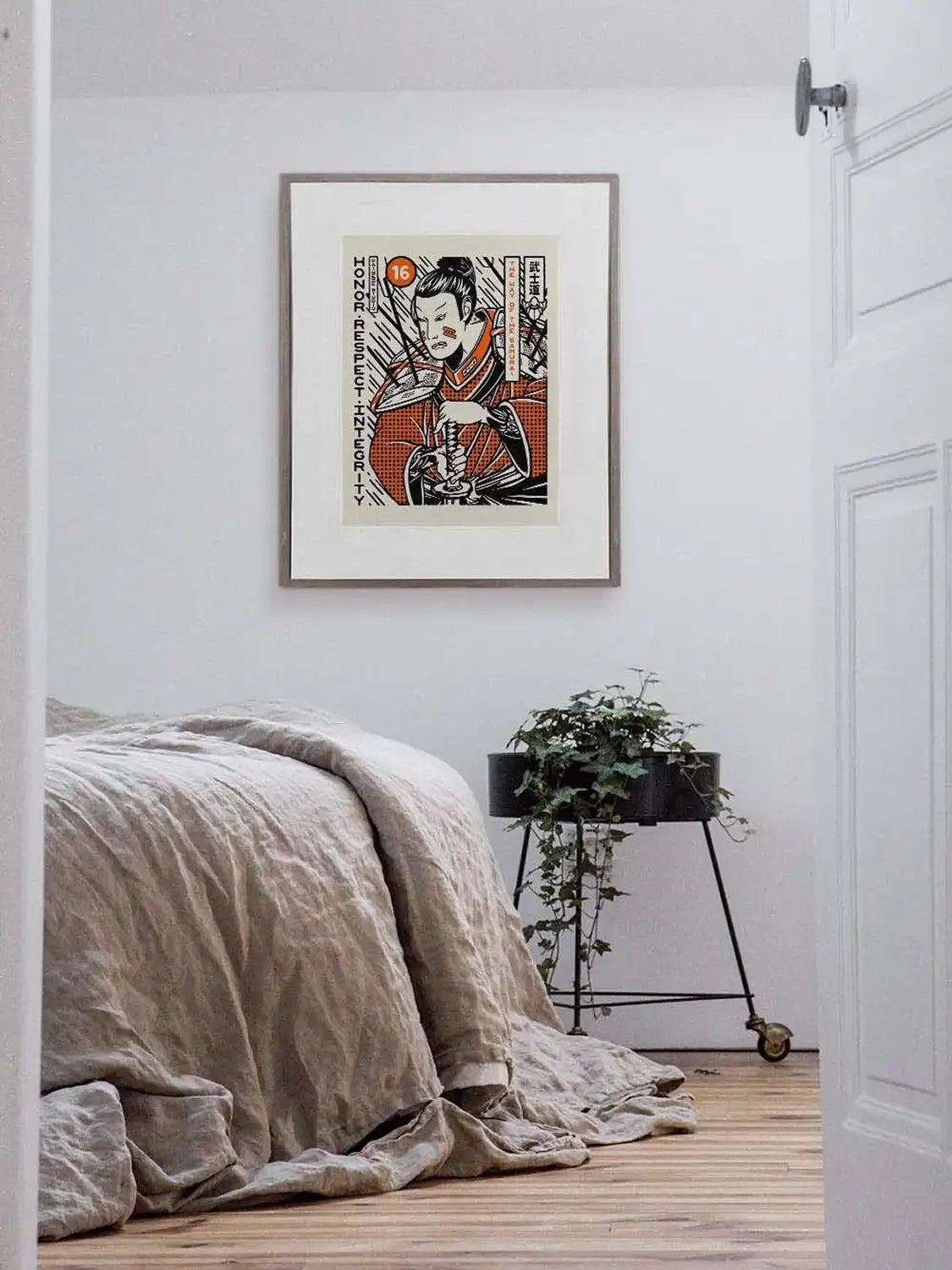 Affiche japon Samurai, mise en situation