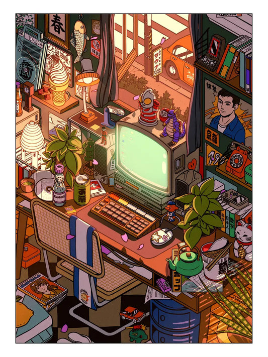 Affiche japonaise Spring Room, visuel complet