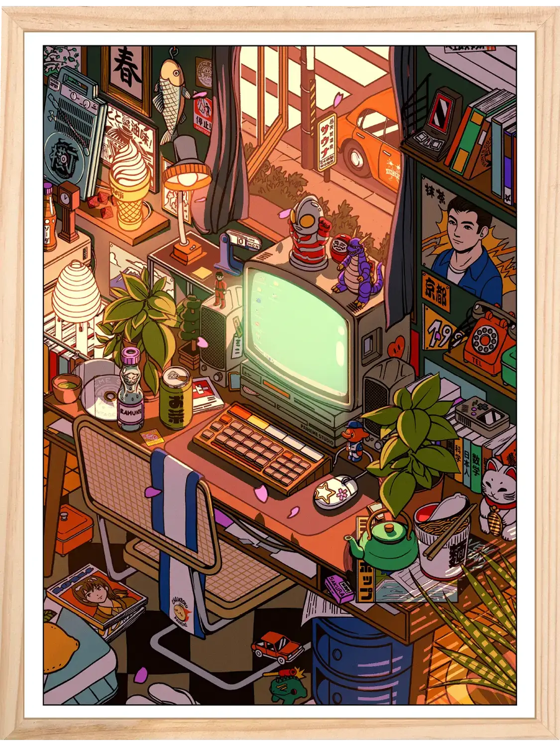 Affiche japonaise Spring Room, encadrée