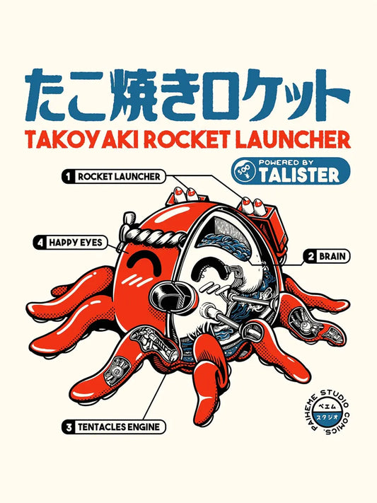 Affiche japon Takoyaki Rocket, visuel complet