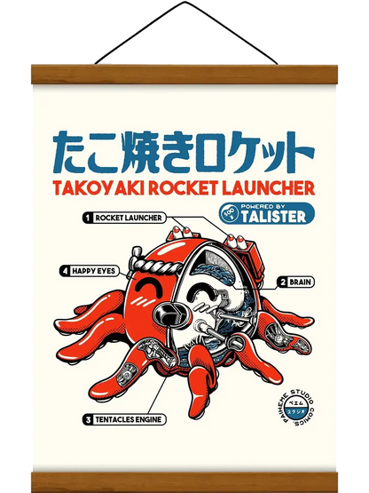 Affiche japon Takoyaki Rocket, visuel complet