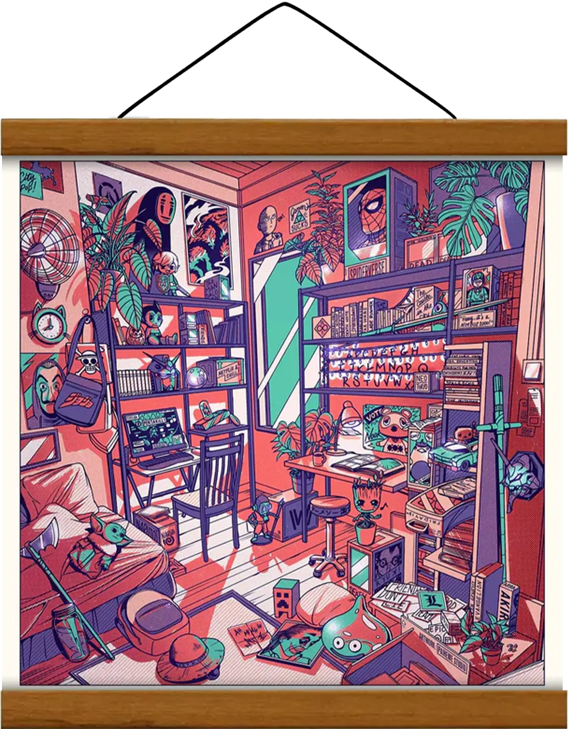 Affiche déco pop culture Teenage Room, encadrée