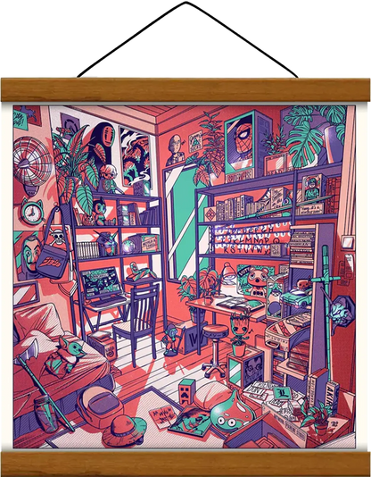 Affiche déco pop culture Teenage Room, encadrée