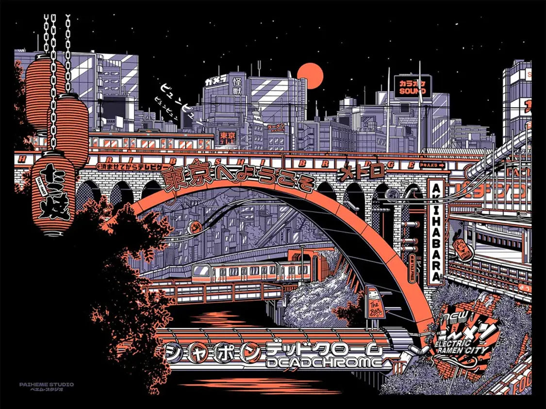 Tokyo print Tokyo By Night, visuel complet