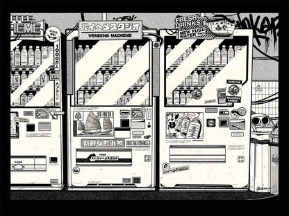 Poster cuisine Vending Machine, visuel complet