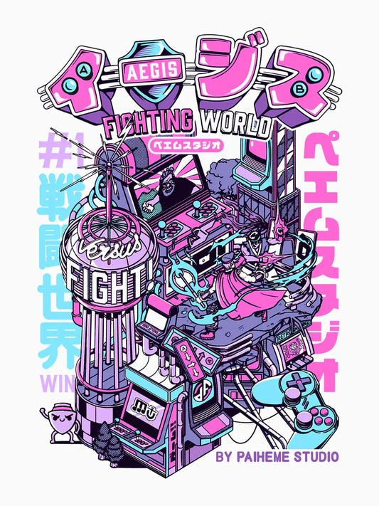 Affiche pop culture Versus Fighting, visuel complet