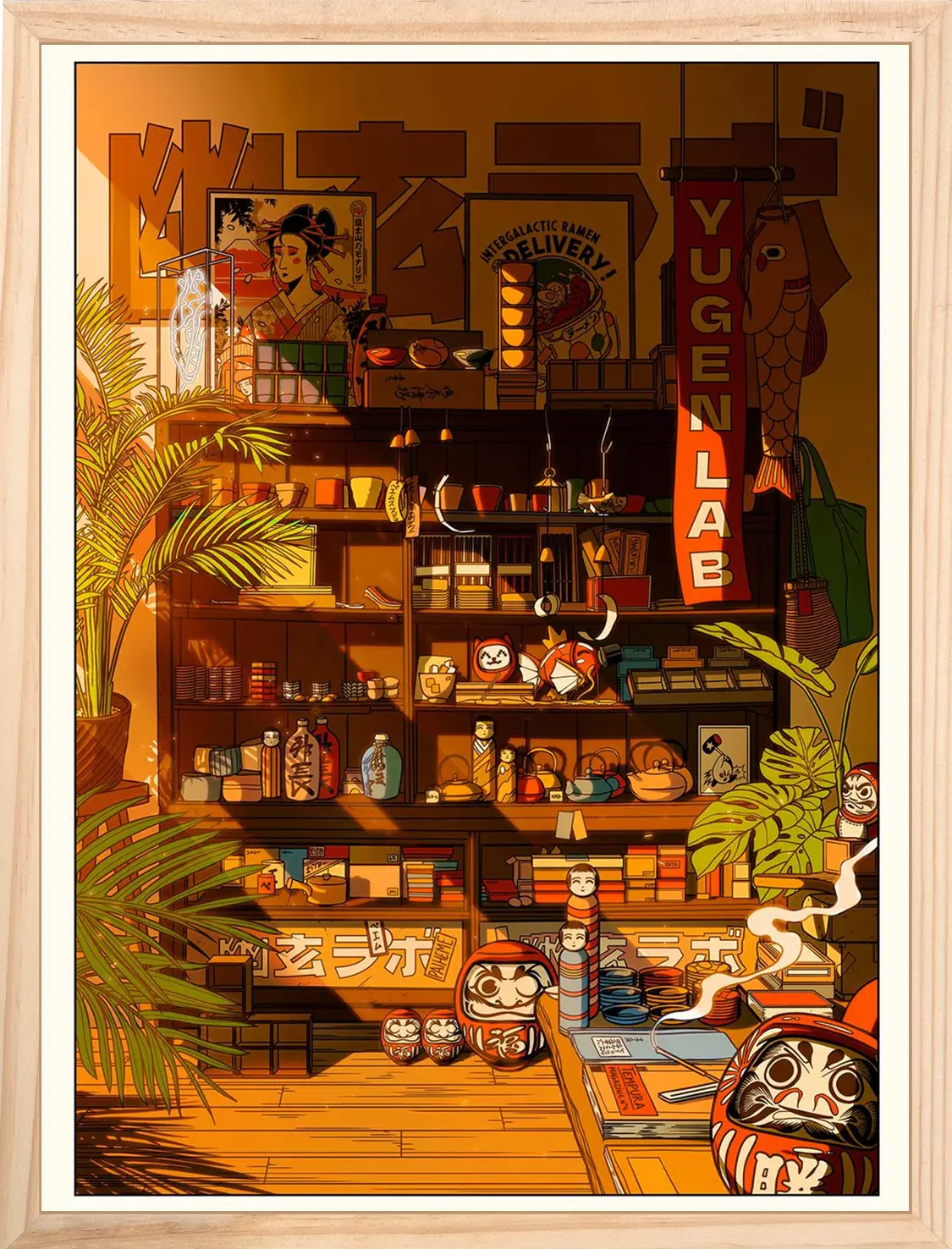 Devanture boutique japon Yugen Shop, détail