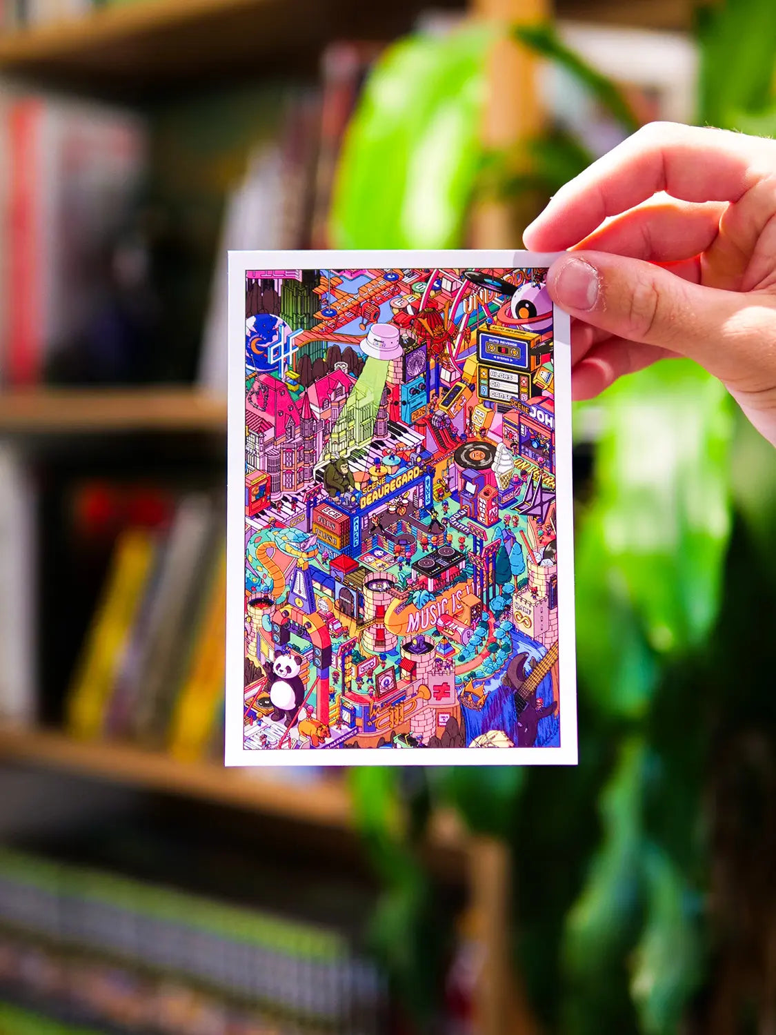 Carte postale Festival Beauregard, mise en situation