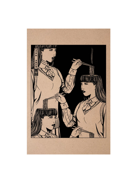 Carte postale japon Brain Noodle