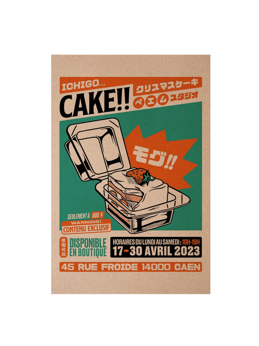 Carte postale japon Cake
