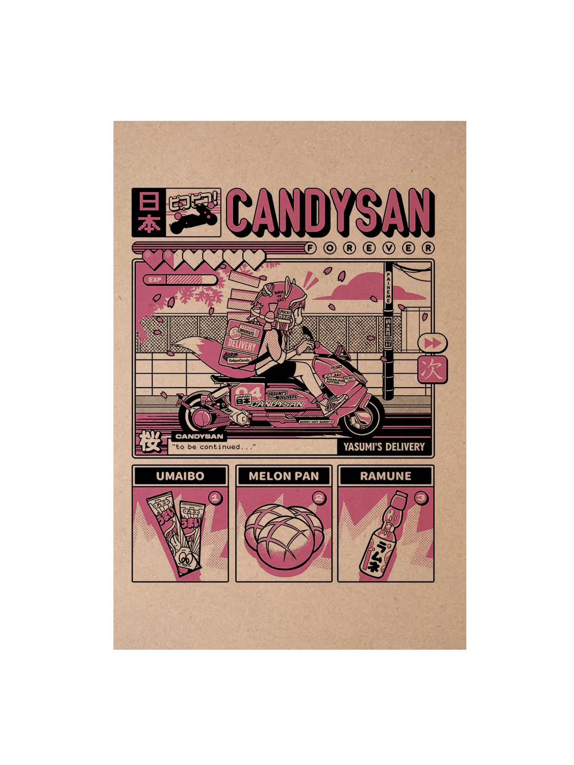 Carte postale japon Candysan