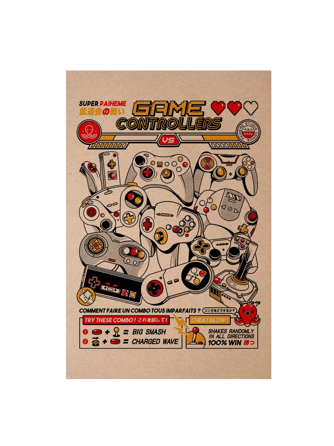 Carte postale pop culture Game Controllers