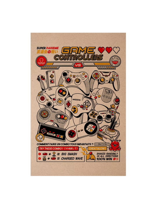 Carte postale pop culture Game Controllers