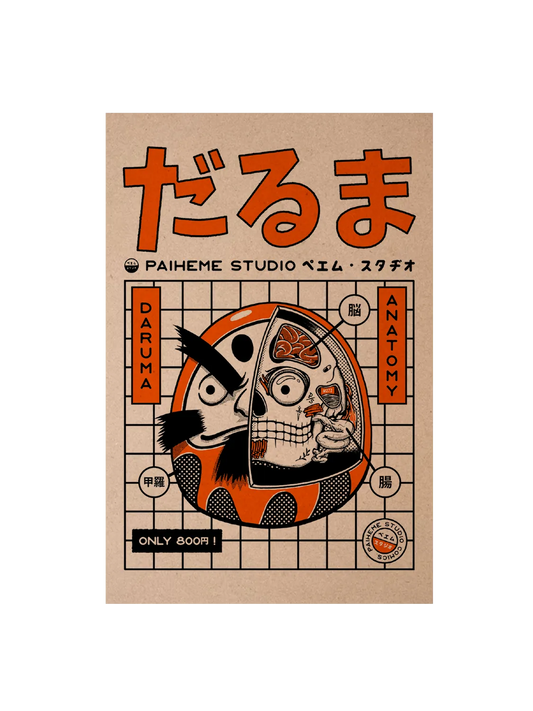 Carte postale japon Inside Daruma