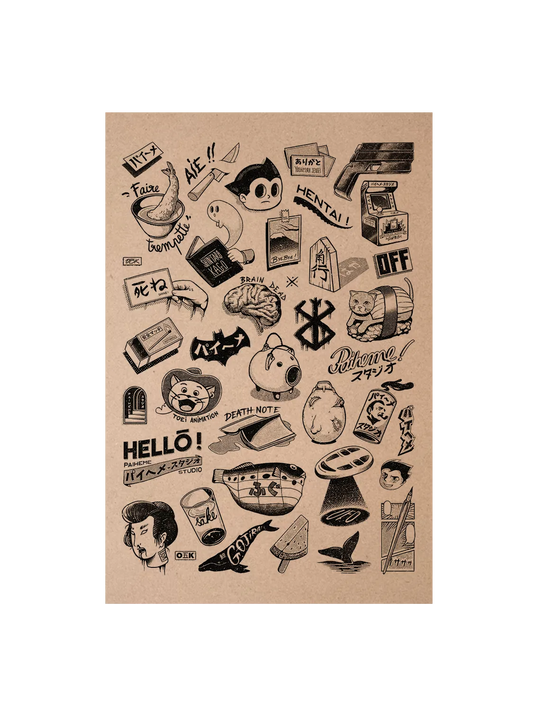 Carte postale japon Japanese Tattoo