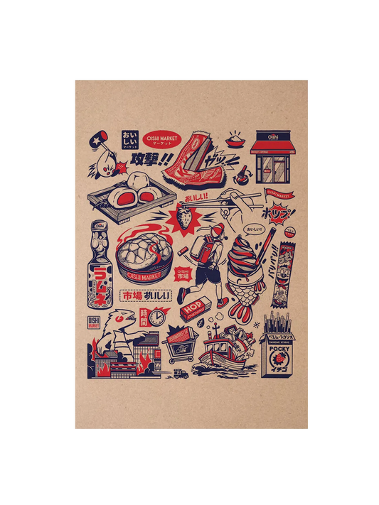 Carte postale japon Oishi Tattoos